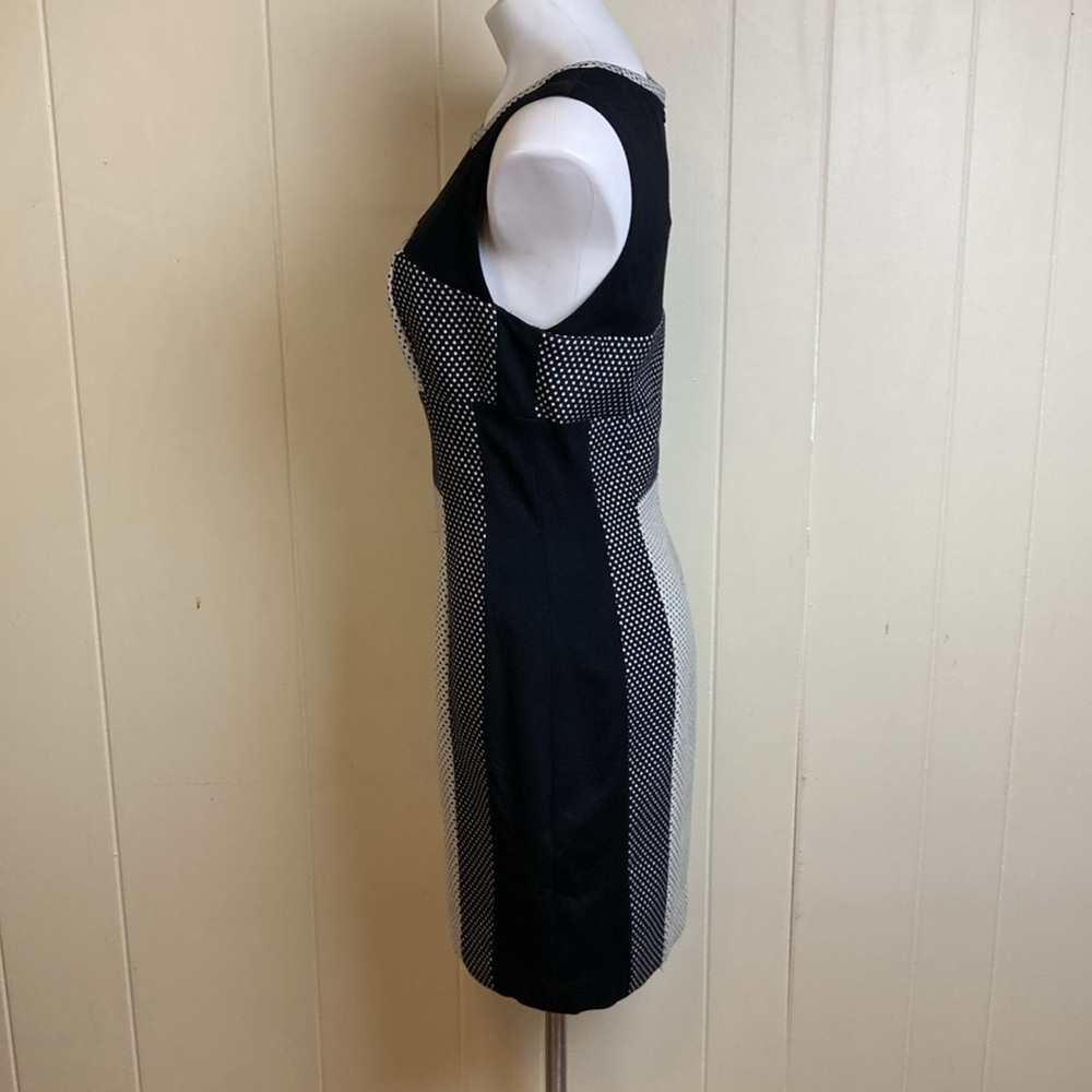 Yoana Baraschi Anthropologie Polka Dot Sheath Dress Size 8 NWT New Black Fitted - Picture 3 of 8